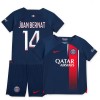 Original Trikotsatz Paris Saint-Germain 2023-24 Juan Bernat 14 Heimtrikot Für Kinder